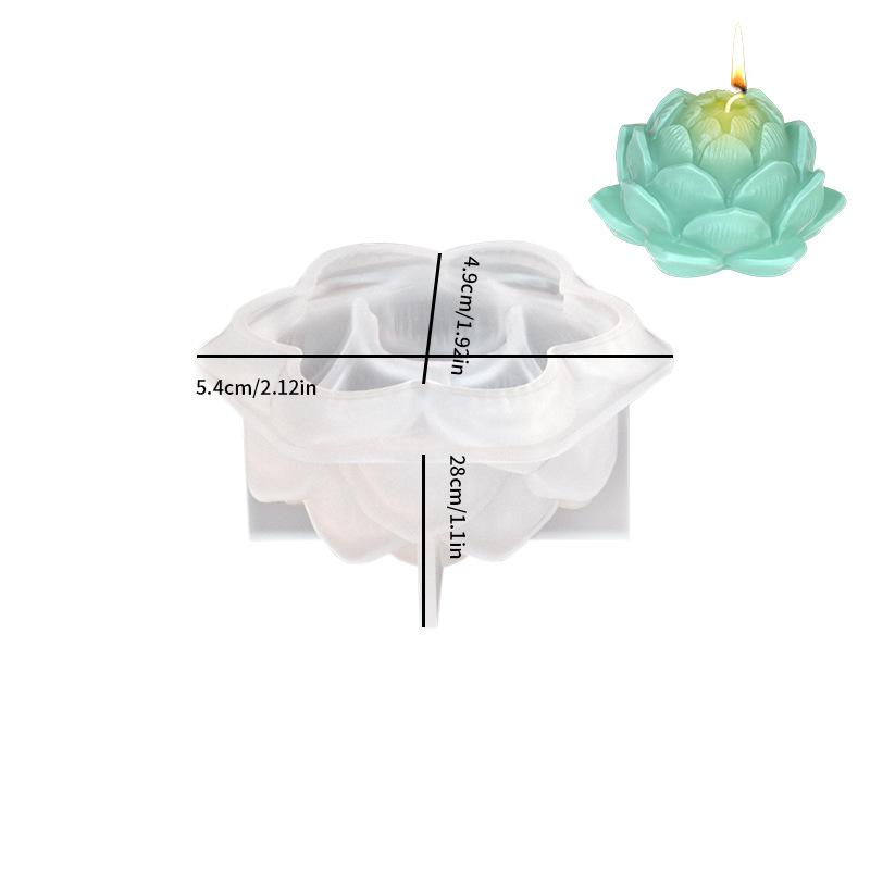 DIY Lotus Candle Silicone Molds 3D Flower Bud Shape Lotus Resin Drops Glue Plaster Crafts Mold Hand Soap Making Tool Home Gift