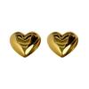 Special-Interest Design Exaggerated Three-Dimensional Large Heart Shape Ear Clip Non-Pierced Female 2024 New Arrival Best Selling Fancy Earrings