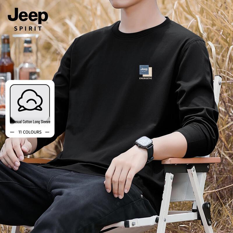 JEEP SPIRIT Men s Pure Cotton Long Sleeve T-shirt 2XL