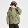 Boys' 3-in-1 Winter Outdoor Waterproof Hooded Padded Jacket