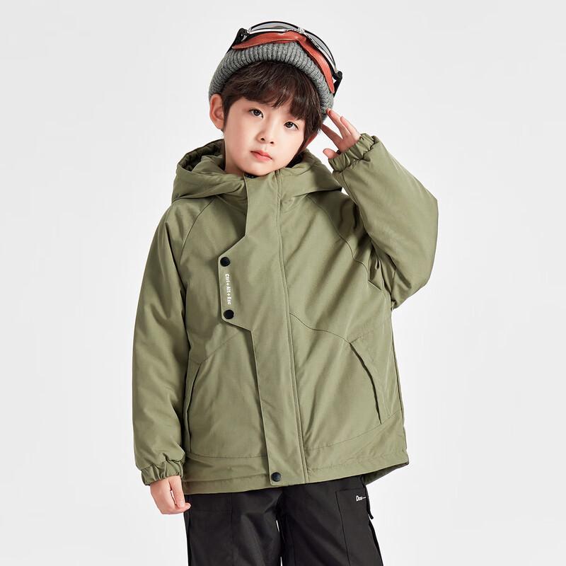 Boys' 3-in-1 Winter Outdoor Waterproof Hooded Padded Jacket