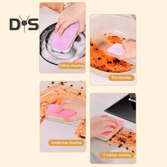 Burete din microfibră, rezistent la zgârieturi, design cu 12 straturi, reutilizabil, ușor de rupt, curățat eficient, instrument de bucătărie