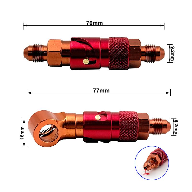 Aluminum AN-3 AN3 Motorcycle Brake Line Hose Fluid Quick Release Connect Fitting Adapter Kit For Honda Yamaha Suzuki Accessories
