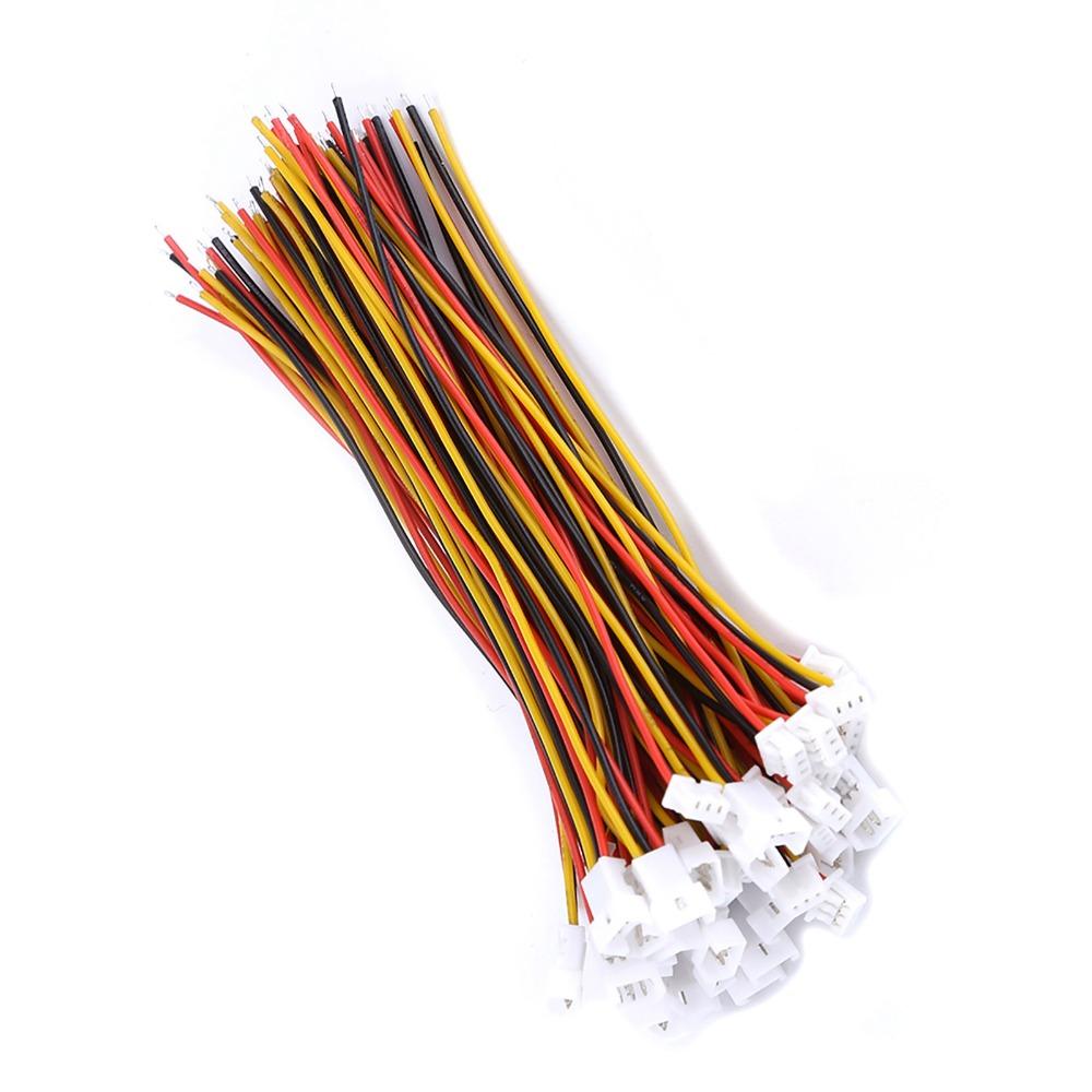 20 Set Cables Set 1.25mm Pitch 3P Male&Female Connector 3P 10cm 3P Connector Single-ended Connector Plug Circuit Board Use
