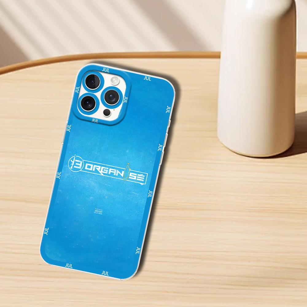 Jul Rapper 13 ORGANISE Phone Case For iPhone Transparent Border Soft Shell 11 12 13 Mini 14 15 16 Pro Max