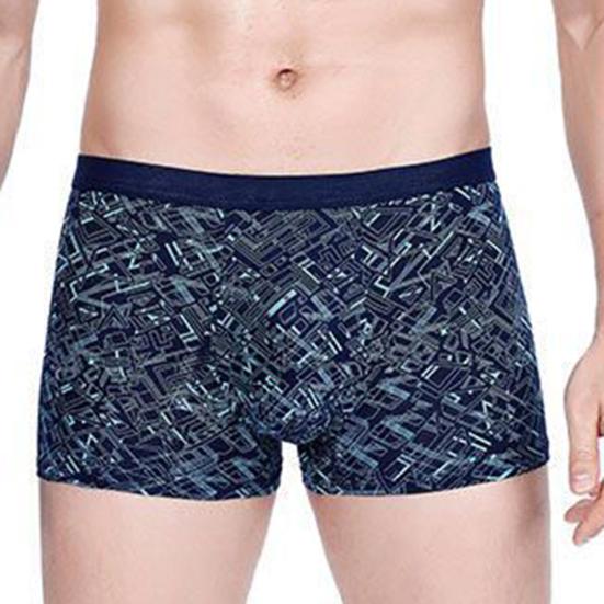 Men Boxer Underwear Elastic Mid-Rise Three-Dimensional Tailoring Shorts Briefs U-Convex Quick-drying Panties
