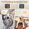 Slider Sign Feeding Reminder Sign Wooden Dog Feeding Reminder Stickers  Kitchen Organization
