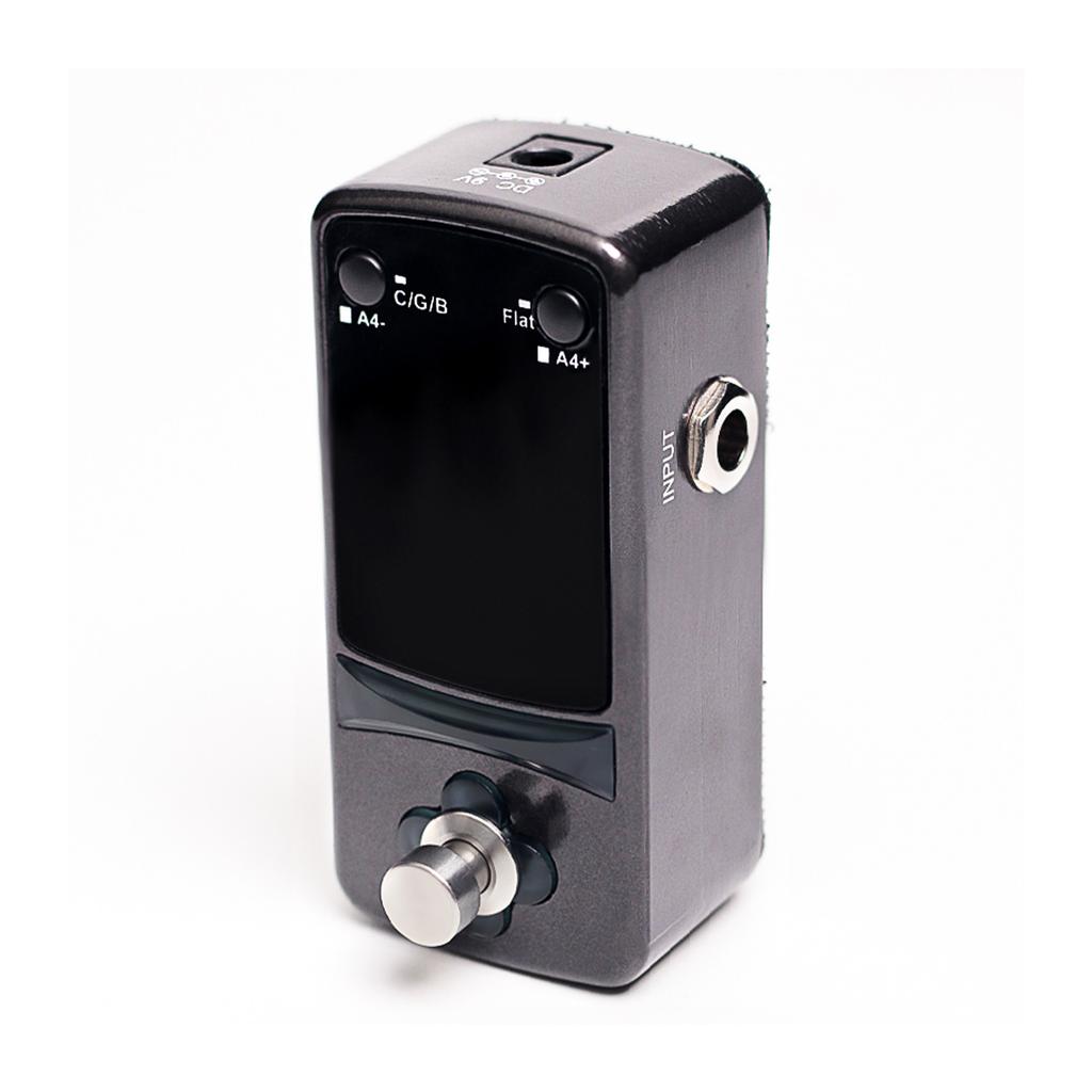 Gitarrenpedal Tuner Mini Effektpedal True Bypass Hohe Impedanz Displaybildschirm 3 Stimmmodi Zinklegierung Tuner für