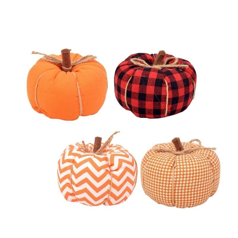 652F 4 st Blandade Höstfestival Tyginslagning Konstgjorda Pumpor Hem- och Kontorsdekorationer
