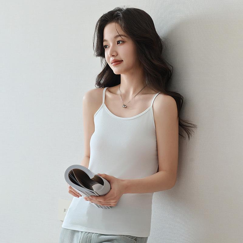 2026 Spring/Summer Women's Slim Fit Color Block Spaghetti Strap Tank Top