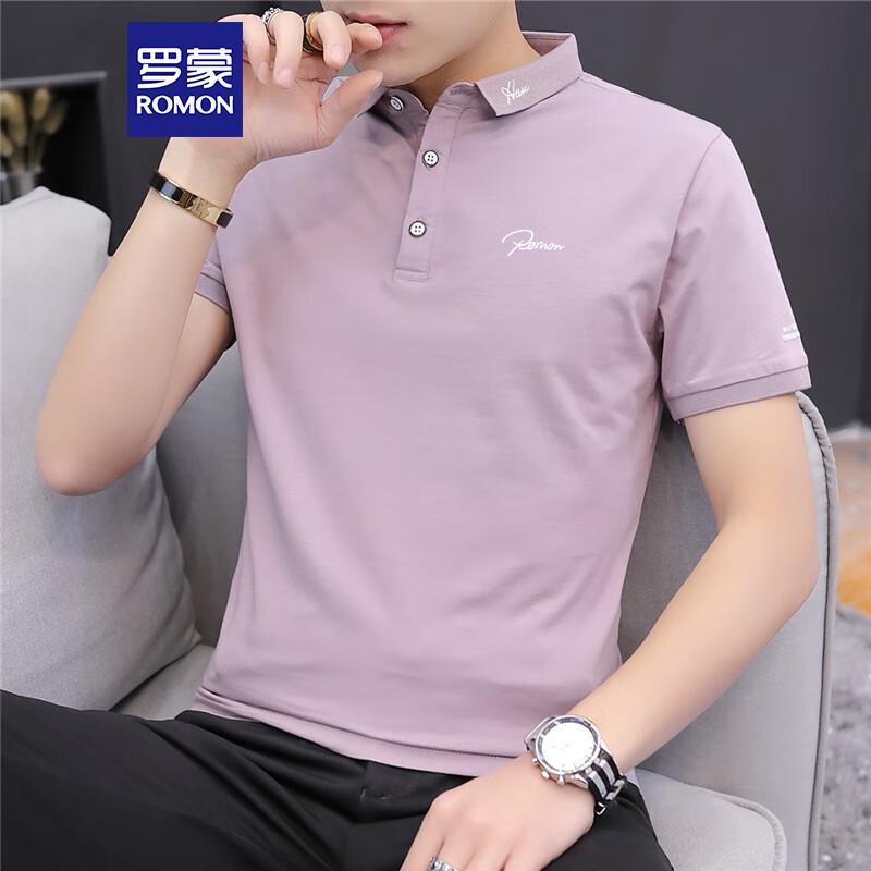 ROMON Men s Business Casual Stretch Polo T-Shirt 3XL