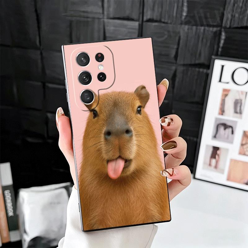 

Animal Capybara Cute Soft Phone Case for Samsung Galaxy S26 S25 Edge S24 Ultra S23 Plus S22 S21 FE S20 Black Cover Back Shell Samsung S21 Plus