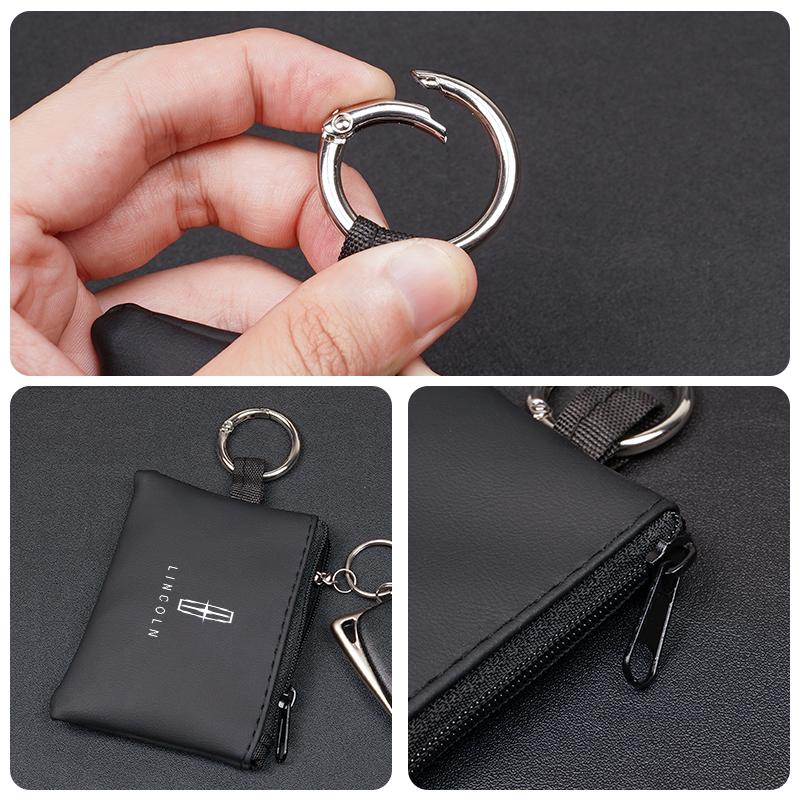 Car Key Case PU Leather Waterproof Dust Key Bag For Lincoln Z Navigator Town-car Aviator MKZ Corsair Continental MKX MKS MKC UU111