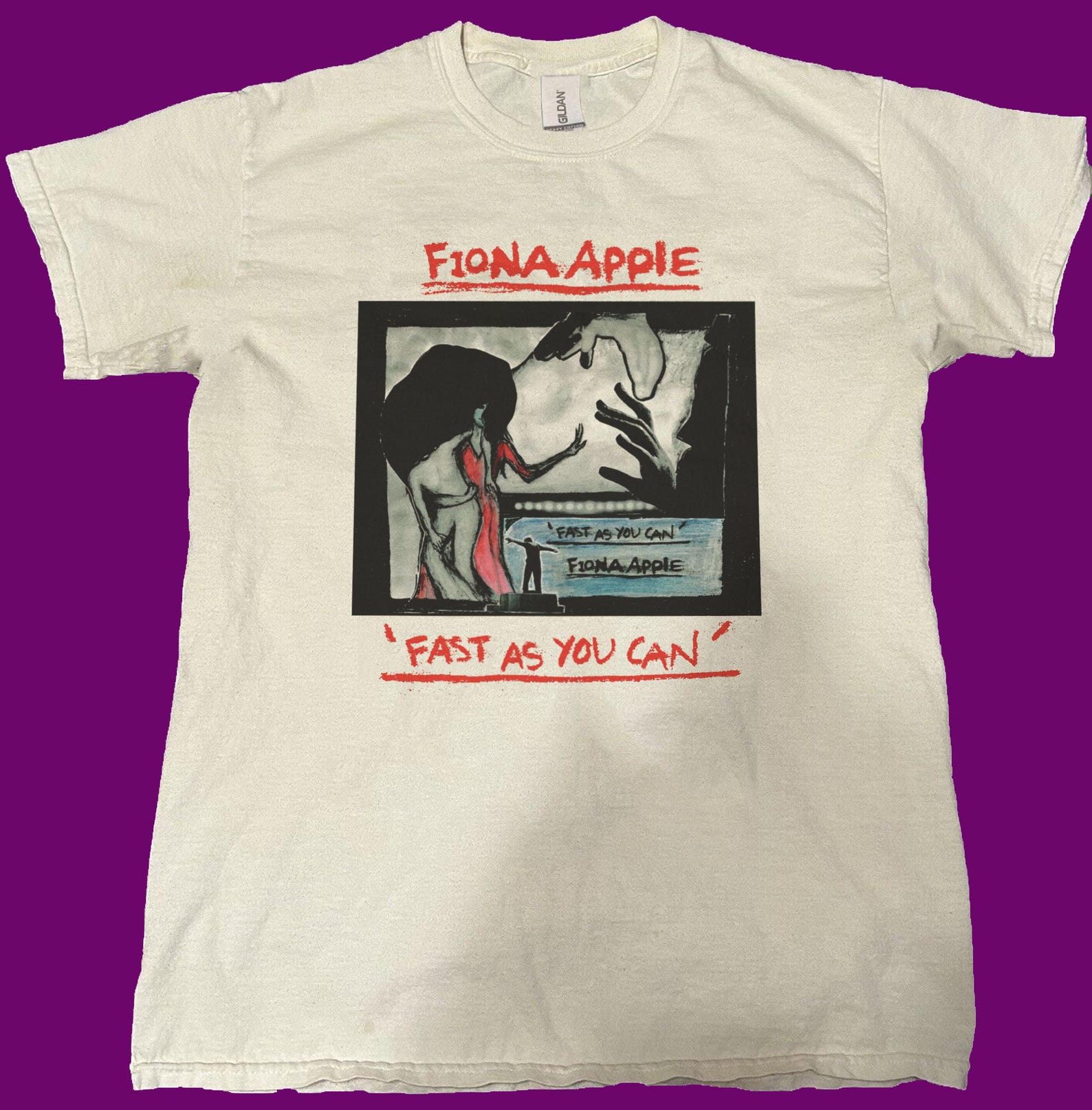 Fiona Apple White Tee,unisex,graphic tee 2XL