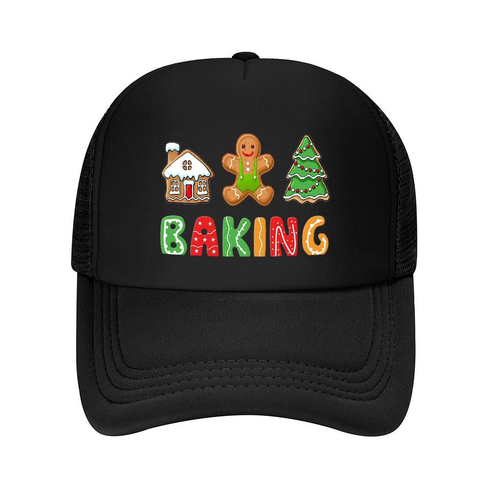 Holiday Christmas Baking Team Christmas Holiday Tshirt Baseball Cap Visor Hat Baseball Cap dad hat black Unisex Womens