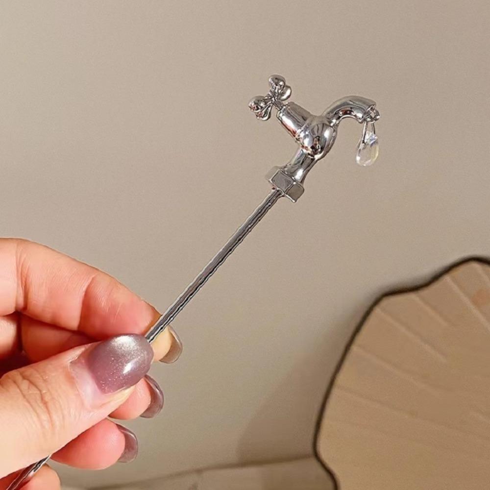 

1pc Whimsical Water Dragon Hairpin Modern Chinese Braided Clip for Women Playful Sculptural Hair Jewelry Minimalist Statement