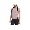 Under Armour Launch Elite Simple Solid Comfortable Casual Breathable Short Sleeve T-Shirt Women T-Shirts Gray 1383364-015