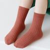 5Pairs/lot Solid Children Socks Casual Infant Girls Boys Soft Breathable Cotton Stripe Autumn Baby Toddler Knitted Kids Socks ideal for 1-8Y