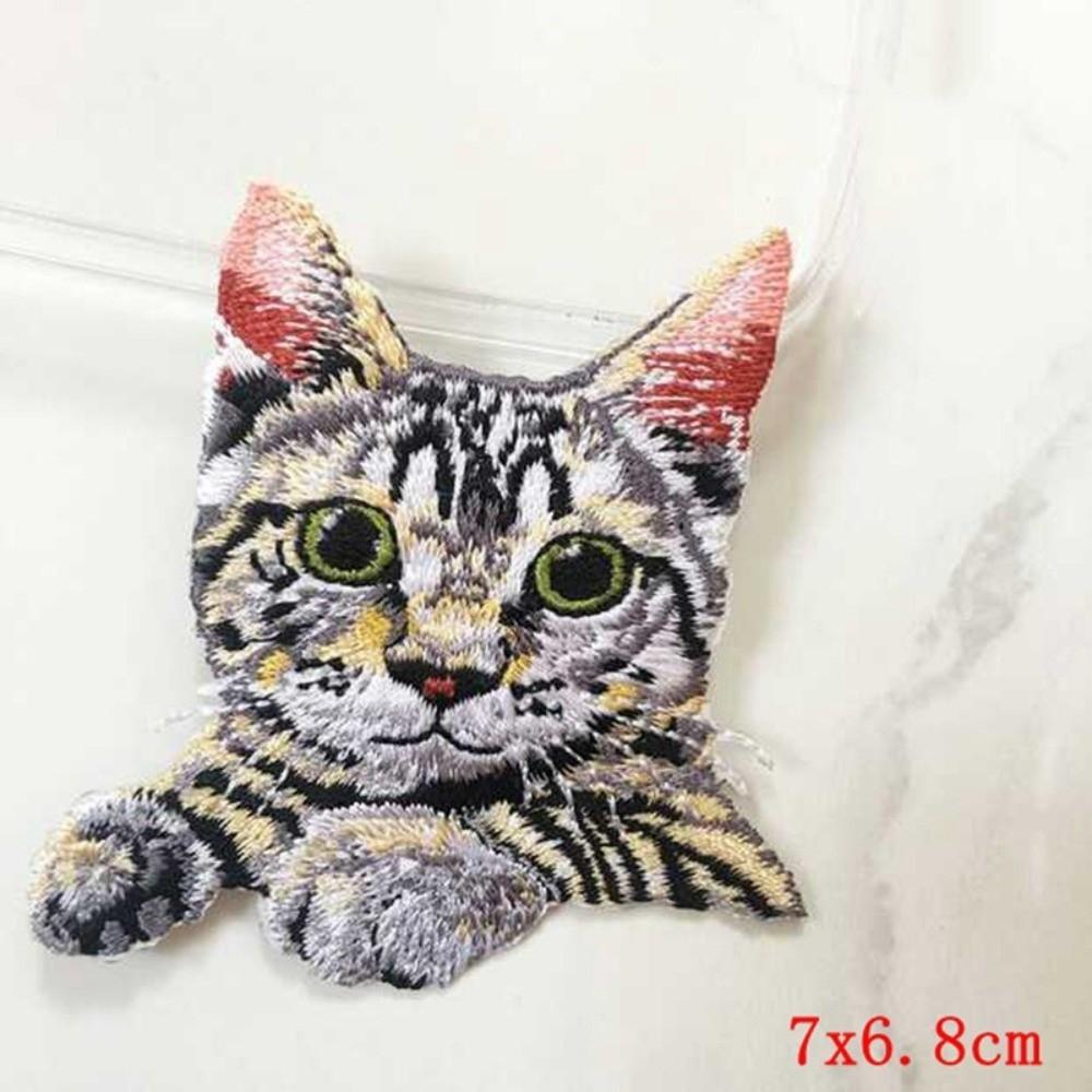 Thermoadhesive Pocket Cat Applique DIY Animal Applique Patches for Jeans/Jacket