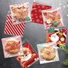 Christmas, Santa Claus, Christmas Tree, Snowflake Puff Pastry Packaging, Cookie and Croissant Bags, Self-adhesive, Candy, Party Gifts, Packaging Bags