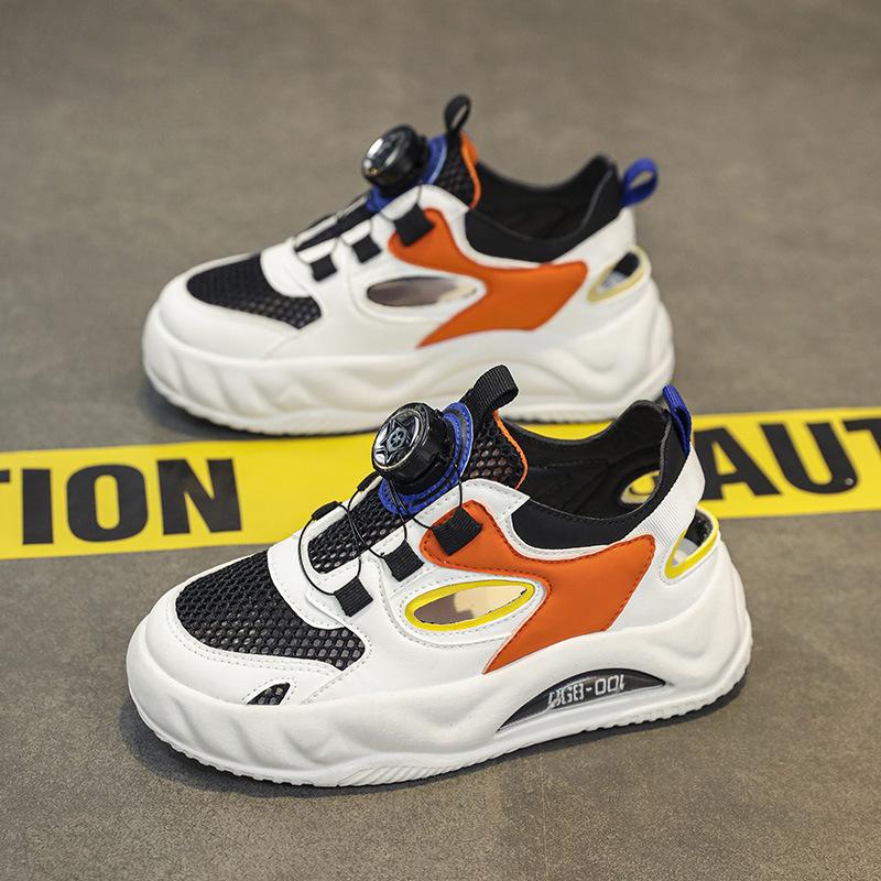 

Boys and girls sandals summer new mesh breathable children s sports shoes non-slip single mesh hollow frame boys running shoes 32