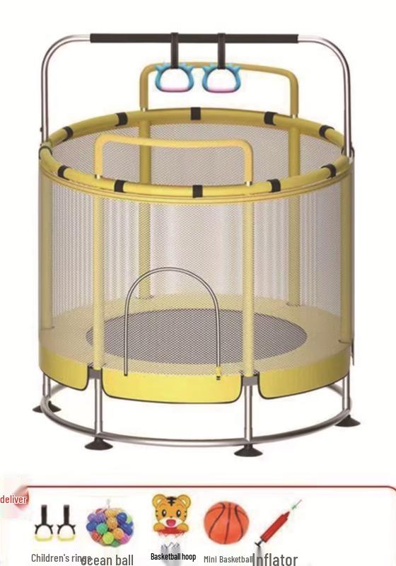 Children s Indoor Foldable Trampoline with Handrail