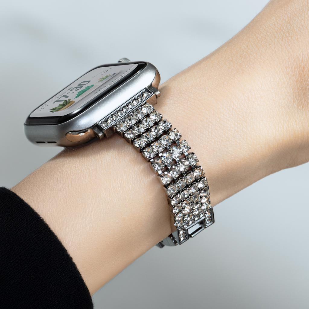 Diamant Slanke Band voor Iwatch Ultra 3/2 49mm 44 45 38 31 40 46mm Bling Dames Band voor Apple Watch Series 11 10 9 8 7 6 5 4 se3