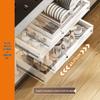 Punch-Free Under-Mount Kitchen Cabinet Pull-Out Dish & Bowl Storage Rack