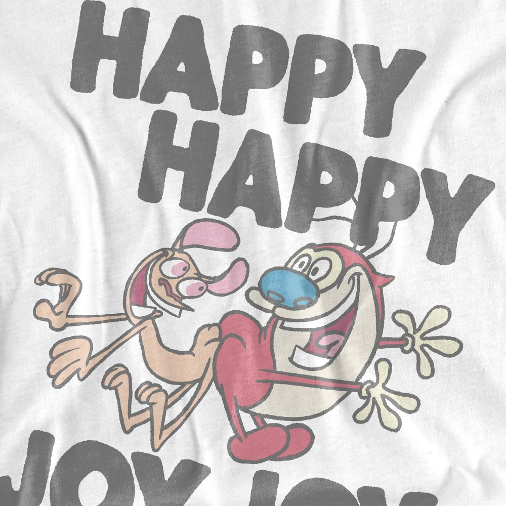 Ren & Stimpy Unisex Adult Happy Happy Joy Joy T-Shirt