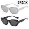 2PACK PC Frame Rectangle Sunglasses Women Men Polygon Vintage Brand Square Sun Glasses for Male Shades Female Eyewear Anti-Glare