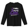 Womens I Will Remember For You Dementia Awareness Ribbon T Shirt Black X Large Vintage Washed Homme Unisex Fashion