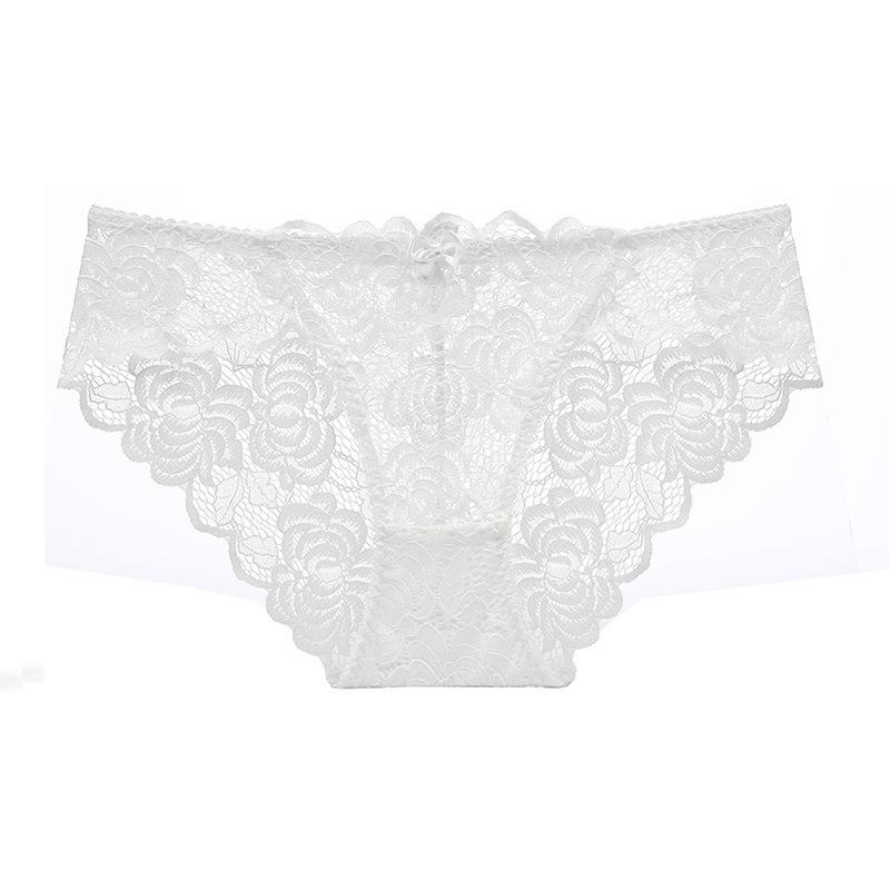 Sexy Underwear Ultra-thin Transparent Lace Oversized Women's Underwear Hip Lifting Low Waist Triangle Panties
