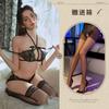 Sexy underwear Sexy lace Hollow perspective underwear Translucent chest wrapping Passion three points