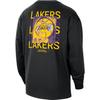 Nike X NBA Courtside Los Angeles Lakers Pullover Løstsittende Casual Langermet T-skjorte Herre T-skjorte Svart HQ0674-010