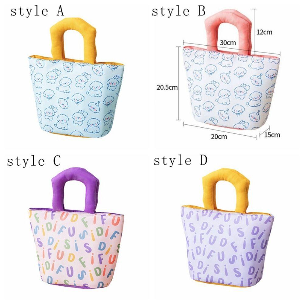 Portable Travel Food Bag Retain Freshness Picnic Bag Durable Cartoon Lunch Bag  School