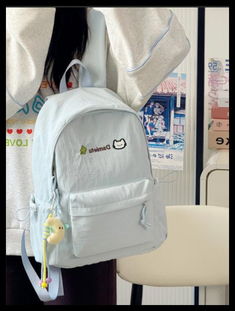 Schoolbag Japanese ins small fresh casual schoolbag female high school student college student cute backpack high value lightweight backpack