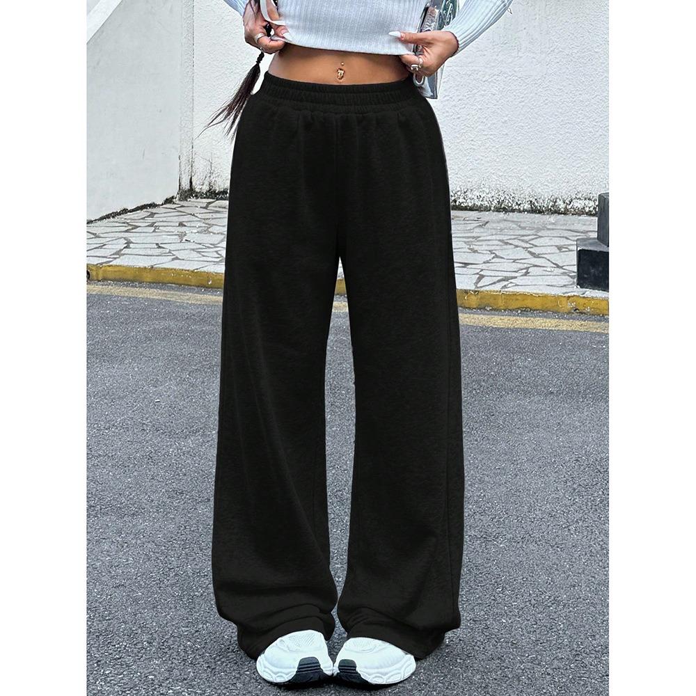 Women's Drawstring Jogging Pants, Casual and Comfortable with Pockets, Mid Waist Sports Pants, Suitable for All Seasons