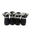 4Pcs Set Anti-Slip Dog Snow Boots Reflective Straps Winter Dog Shoes  Winter Outdoor Walking