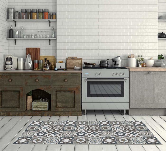 Tapis - VILBER - KOLLAR DU 80 78X120 - Vinyle - Gris - 78x120 cm