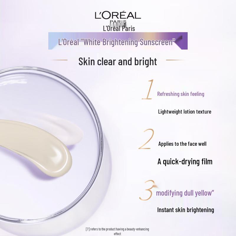 L'Oréal UV Defender Crema Solare Sbiancante con Tonalità Viola SPF50+ PA++++