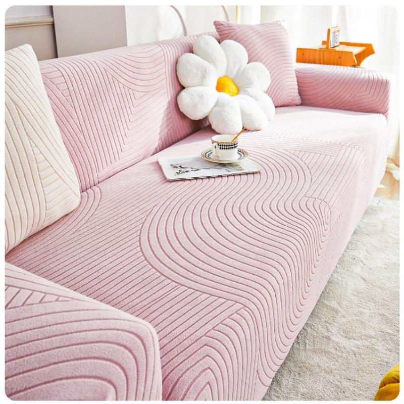 Solid Color Sofa Cover Elastic Non-slip Sofa Cover Furniture Protector for Pets Washable Removable Sofa Seat Cushion Slipcover