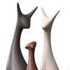 3Pcs Ceramic Ornaments, Animal Figurines Deer Statue Sculpture Modern Collectable Art Works for Home
