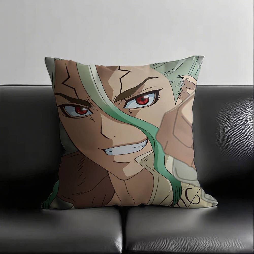 1Pc Anime Dr. Stone Pillow Case Fashion Square Pillowcase Bedroom Sofa Room Ins Decoration Leisure