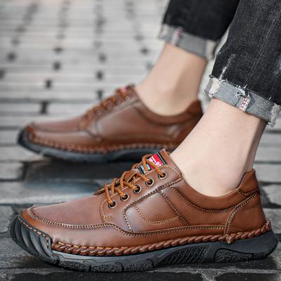 Herren Schnürschuhe Leder Mokassins Sneakers Low-top Freizeitschuhe Übergröße 39-48