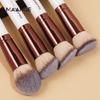 MAANGE 4Pcs Makeup Brushes with Case Foundation Concealer Powder Makeup Brush Soft Dense Bristles Big Cosmetic Brushes Beauty