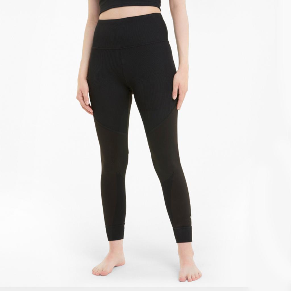 Puma Studio High Waist Cropped Leggings Women Bottoms Black 520231-01