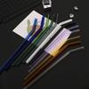 11-piece Reusable Glass Straws Clear Smoothie Drinking Straws with Clean Brush for Beverages Milk Tea Juices Cocktail