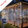 Solar Curtain Light String 3X3M 8 Lighting Modes Solar Garden Fairy Light for Christmas Wedding Patio Party Holiday Decoration