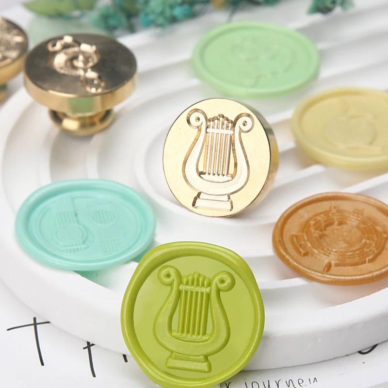 Wax Seal Stamp Retro Musical Instruments Art Vocal Pattern Stamp Replace Head DIY Scrapbooking Vintage Wedding Invitation Cards