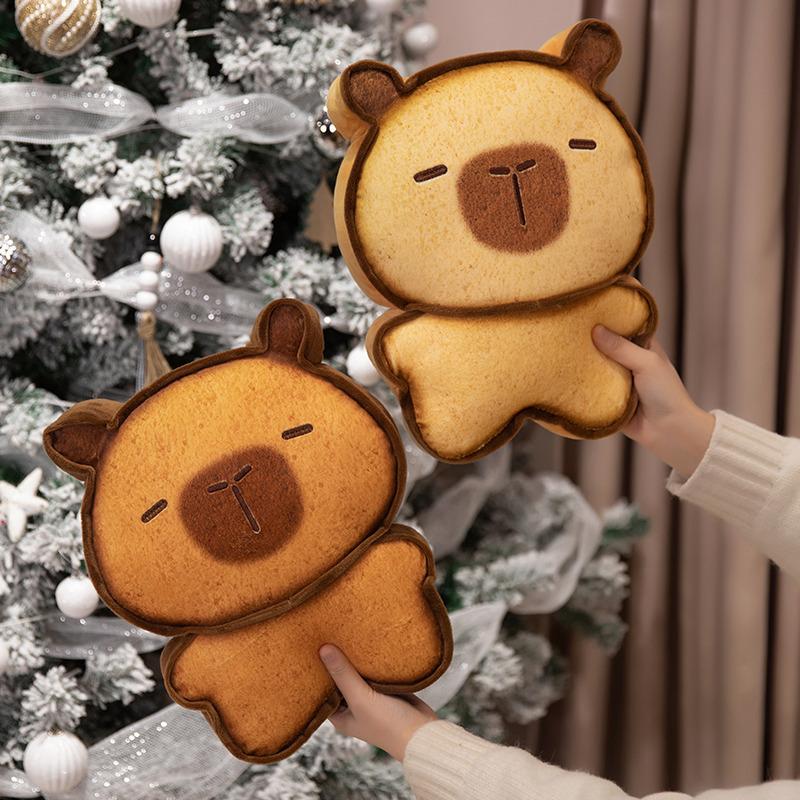 Cartoon Cute Toast Capybara Doll Kapibala Plush Toy Bread Biscuit Doll Children's Gift Doll